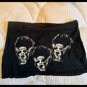 Bride of Frankenstein Mini skirt Rockin Bones